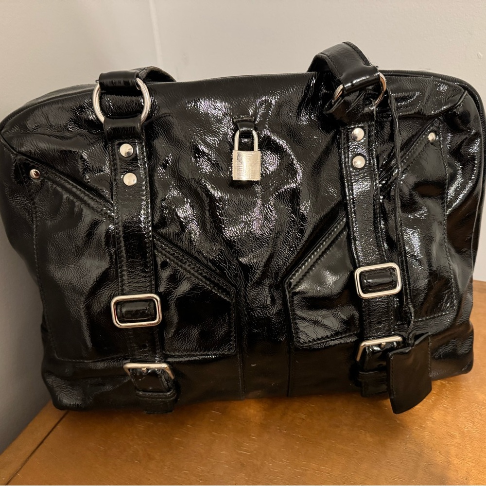 YSL Black Patent Leather Bag